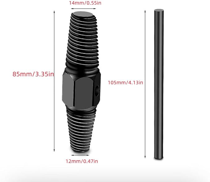 Screw Extractor- Dual-use Water Pipe Screw Removal Tool Broken Bolt Remover for 1/2 Inch 3/4 Inch Pipes Valve Faucet, Easy Out Stripped Screw and Damaged Bolt Extractor for Damaged Or Broken Screws