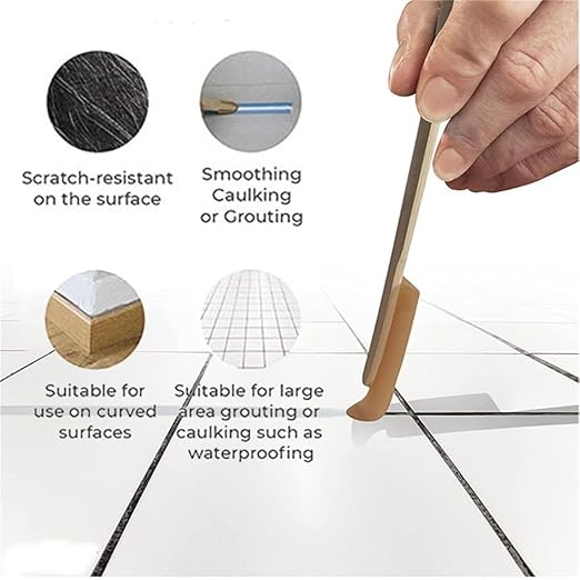 Caulk Caulking Silicone Sealant Finishing Tool Spreader Spatulas Applicator Rubber Tools 2 Size Set (1.4 Inch, 1.7 Inch)