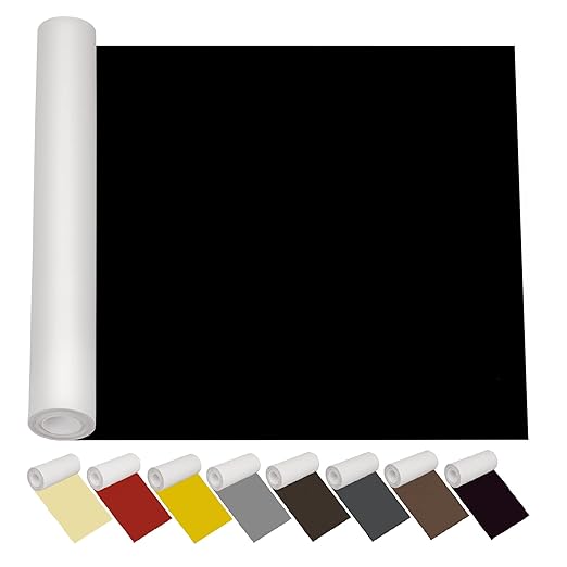 Leather Repair Patch for Furniture Black 12.6 x 60 Inch Self-Adhesive Leather Tape for Couch, Sofa, Car Seat, Vinyl Chairs, Leather Articles, Fabric Fix