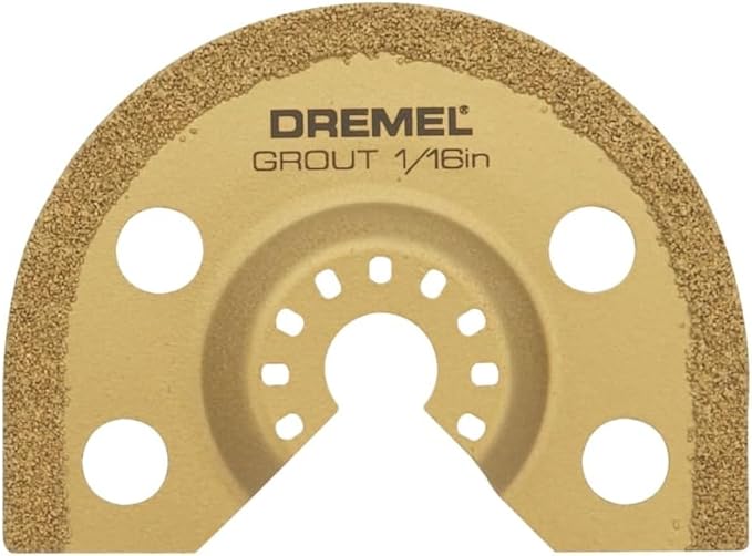 Dremel MM501-1/16-Inch Oscillating Multitool Blade for Grout Removal, Fast Cutting Carbide Accessory - Universal Quick- Fit Interface Fits Bosch, Makita, Milwaukee, and Rockwell
