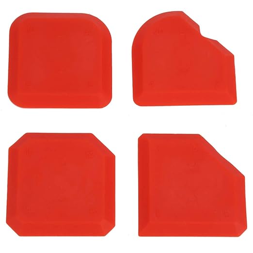 4pcs Set Silicone Sealant, Smoother Finisher Scraper Caulk Finishing Tool4pcs Set Remover Bathroom Blades DurableCleaner Caulking Tool Kit