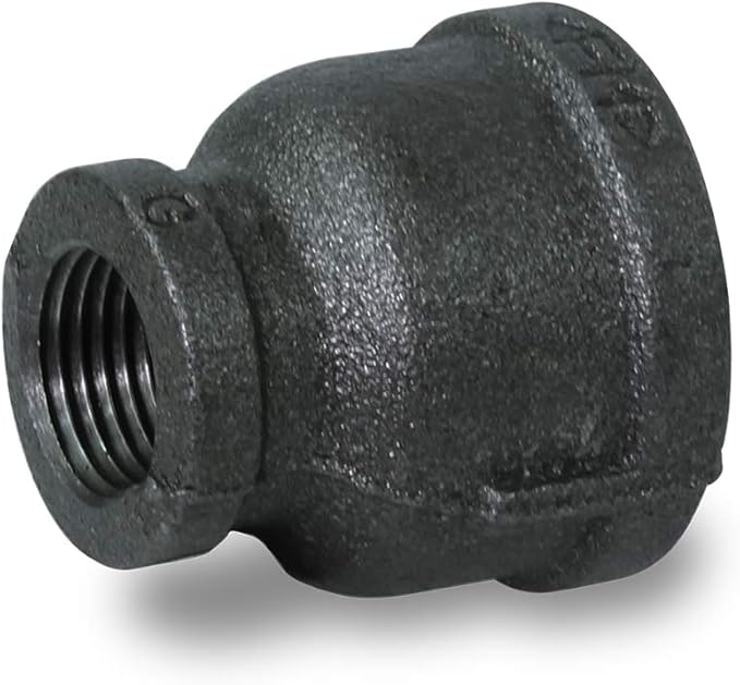 SUPPLY GIANT CNSD4004 2 X 3/4" Black Malleable Iron Reducing Coupling, 2 in. x 3/4