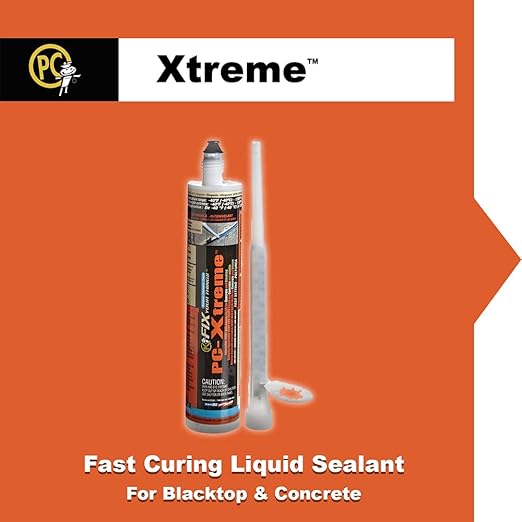 PC Products PC-Xtreme Polyurea Joint Filler, Concrete and Blacktop Sealant, 8.6oz Cartridge, Gray 92507 (Pack of 1)