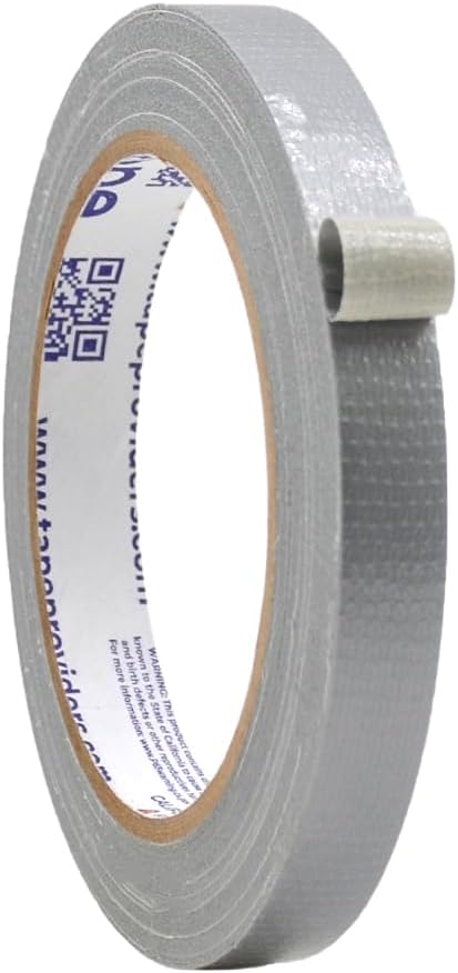 WOD DTC10 Advanced Strength Industrial Grade Silver (Gray) Duct Tape, 1/2 inch x 60 ft. Waterproof, UV Resistant For Crafts & Home Improvement