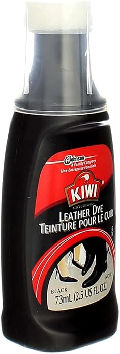 KIWI Leather Dye Restorer | For Shoes, Boots, Furniture, Jacket, Briefcase and More | Black | Includes Sponge Applicator