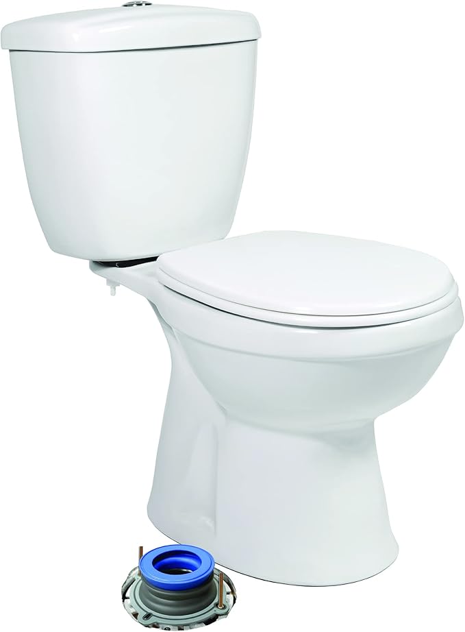 DANCO All-in-One Toilet Installation Kit, Perfect Seal Wax Ring & Zero Cut Bolts, Toilet Repair, Wax-Free, Mounting Toilet Bolts (10879X)