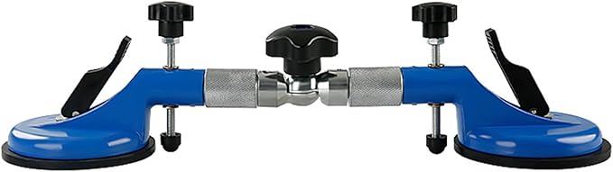 LOZLIN Suction Leveling System with Corner Alignment, Vacuum Lifter & Tile Tensioner for Granite Marble Quartz Countertop Slab Glass Installation, Gap-Free Seam Fixing Tool Blue