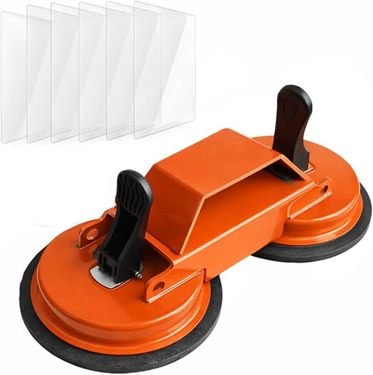 Floor Gap Fixer Tool, 45° Striking Surface Floor Gap Repair Tool with Dual Suction Cup, Made of Iron. with 6pcs Sticky Pads for Fixer Laminate/Vinyl Flooring Tools