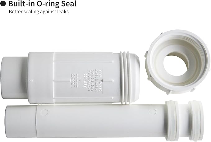 LESSO 1 inch PVC Pipe Repair Kit, 1" PVC Fittings Repair Coupling for Broken or Cracked In-Ground Pipe, SCH40 White (2 Sets)