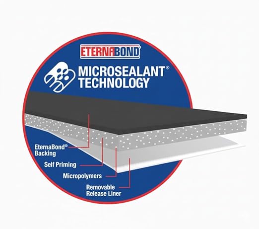 EternaBond RoofSeal White 4" x50' MicroSealant UV Stable RV Roof Seal Repair Tape | 35 mil Total Thickness - EB-RW040-50R - One-Step Durable, Waterproof and Airtight Sealant