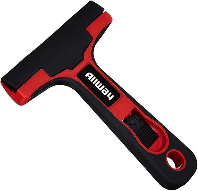 ALLWAY GTS Soft-Grip Glass & Tile Scraper, 4″