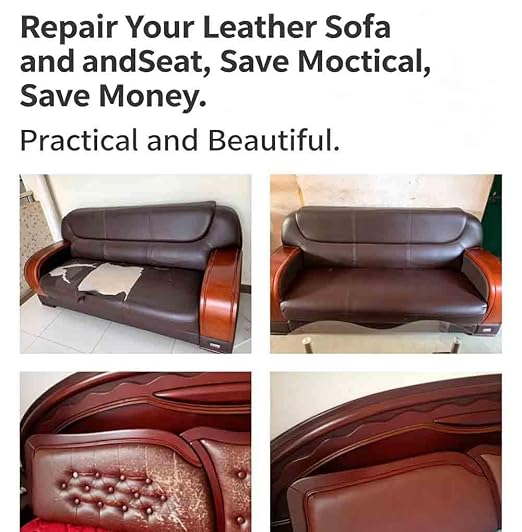 Thickened Wearproof PU Leather Repair Patch, Self-Stick Invisible Mending Tape for Automotive Seat Sofa Cushion Furniture (Gold,19x45 inch)