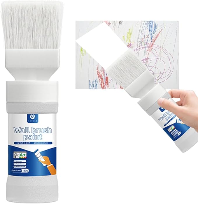 Brush Latex Paint Wall Repair Tool (180g, White) Strongly Covers Cracks and Graffiti
