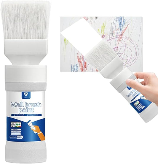 Brush Latex Paint Wall Repair Tool (180g, White) Strongly Covers Cracks and Graffiti