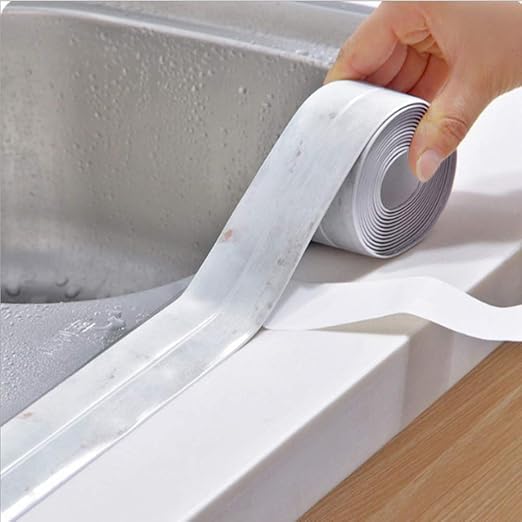 Caulk Strip for Bathtub Self Adhesive Waterproof Tape for Kitchen Bathroom Shower Floor and Wall Sealing, 2" x 102"