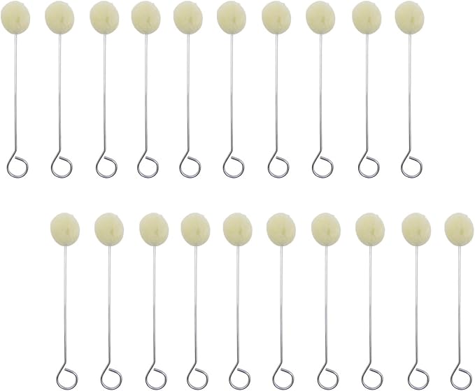 Wool Daubers Glue Daubers Ball Brush Leather Dye Tool Leather Dye Dauber Dyeing Applicator with Metal Handle for DIY Crafts Projects (150)
