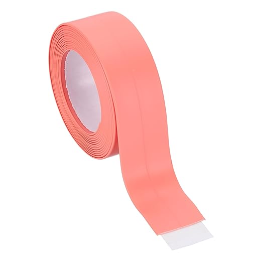 PATIKIL 1" x 6.6 ft Caulk Tape, Caulk Strips PVC Self Adhesive Caulking Tape Waterproof Edge Protectors for Bathroom Accessories Kitchen Countertop, Pink