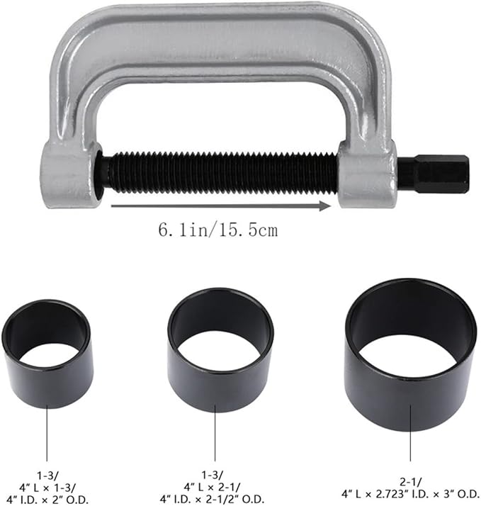 DHA Ball Joint Press Kit Heavy Duty 4x4, Ball Joint Removal Tool Kit for Most 2WD 4WD Cars and Light Trucks, 10pc Ball Joint Installer and Remover Tool