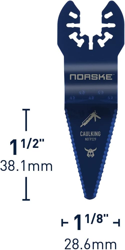 Norske Tools NOTP229 Caulking Scraper - Oscillating Multi- Tool Accessory Blade for Removing Sealants
