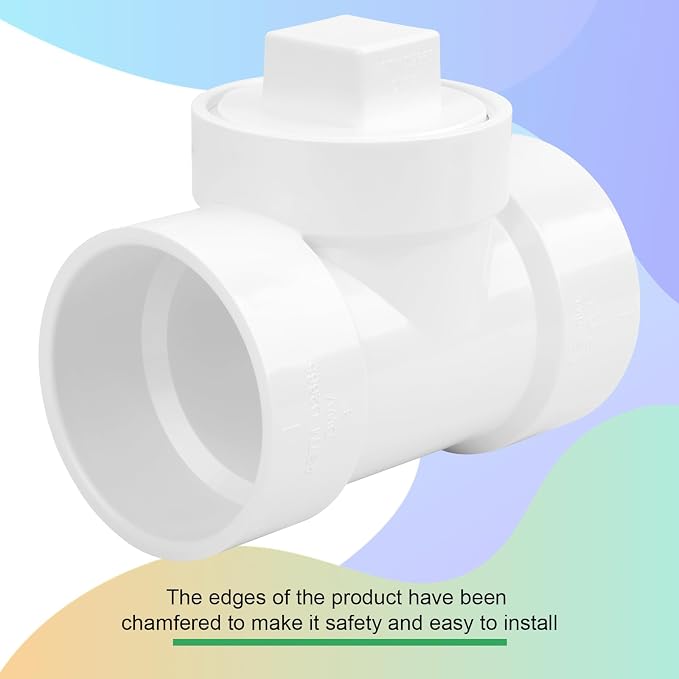 3IN PVC DWV Cleanout Tee with Plug Pipe Fitting (Socket x Socket x FPT) SCH40 3IN DWV PVC Sewer Cleanout Tee with NPT Female Cap Cover for pipe, Drain, Waste, Vent