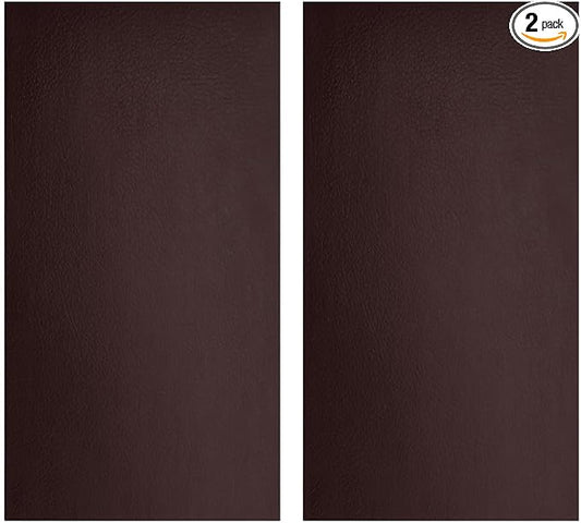 2PCS Car Leather Repair Patch Tape, 4 x 8 Inch Self Adhesive Portable Vehicle Seat Vinyl Repairs Kit, Automotive Interior Furniture Restoration Kit, Universal for SUV RV Truck (Coffee)