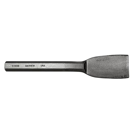 Mayhew Tools 02800 Caulk Iron, Broad Curved Nose, 1-1/2 x 8", Black Oxide Finish