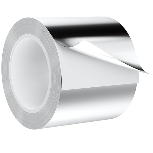 Aluminum Foil Tape Heavy Duty 3 Inch x 22 Yards（3.9 mil）, High Temp Waterproof HVAC Tape, Silver Insulation Adhesive for Ductwork, Sealing, Dryer Vent, Furnace, AC, Pipe Repair