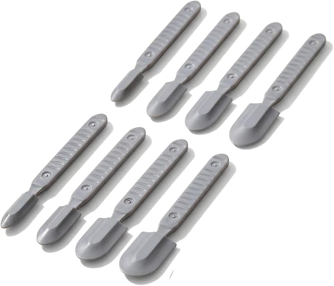 2 Sets Silicone Caulking Finishing Tool Kit, 4 Size Reusable Sealant Spatula, Spreader Tool with Handle, Ideal for Kitchen, Bathroom Tiles, Brick Wall & Corners