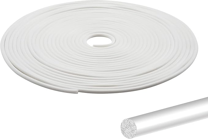 20FT Backer Rod 1/8 inch, White Rubber Caulk Saver, Concrete Expansion Joint Filler, Weather Strip Seal for Gaps and Joints