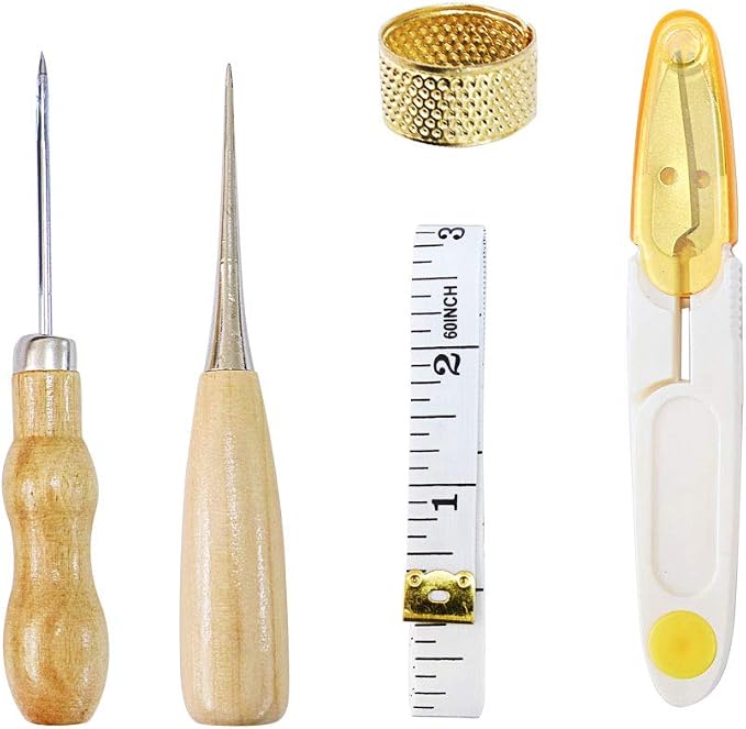 Vitoki Upholstery Repair Kit 29-Pack Hand Sewing Needles Canvas Thread and Needles Tape Measure Large-Eye Stitching Needles for Upholstery Carpet Leather Craft Repair