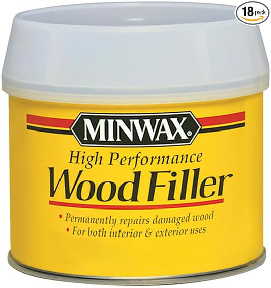 18-Pack of 6 oz Minwax 41600 High Performance Two-Part Wood Filler