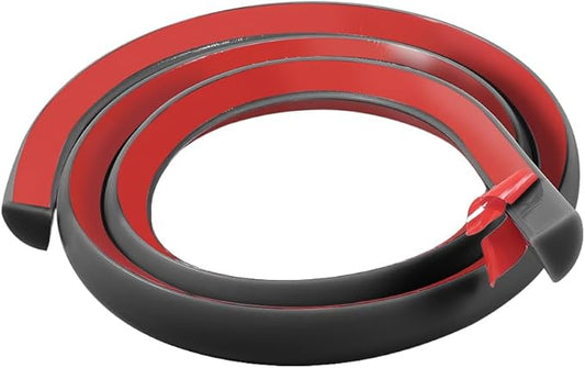 3/4 Inch Flexible Quarter Round Molding, 4.9Ft Trim Molding with Self Adhesive for Wall Tile Edge Floor Corner, Staircase Cabinet Tub (Black)