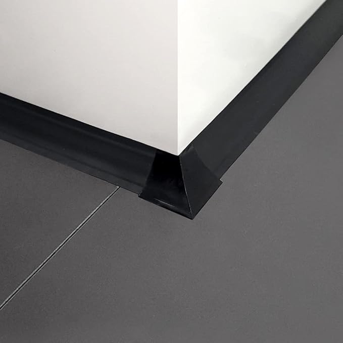 InstaTrim Corner & End Caps - Six Black 3/4" Wide Caulk Strip Corner and End Pieces - Finishing Caps for Corners & Exposed Ends - Paintable