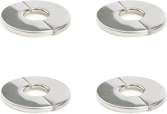 Wall Split Flange, Stainless Steel Round Escutcheon Plate for 0.91"/23mm Diameter Pipe, Pack of 4