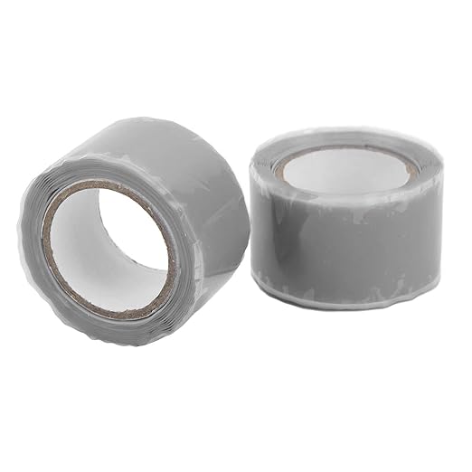 Self Fusing Silicone Tape High Temperature Adhesive Tape for Plumbing Repairs Hose Leak Fixing 2 Rolls 1.5m x 2.5cm (Gray)