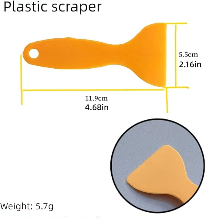 Professional 7-in-1 Caulking Tool Set, Silicone Sealant Finishing Kit with seam hook knife, Angle Scrapers, Plastic Scraper, Seam Tool for Kitchen, Bathroom, Window (orange)