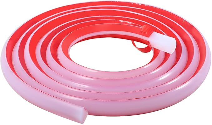 1/2 Inch Flexible Quarter Round Molding, 9.8Ft Trim Molding with Self Adhesive for Wall Tile Edge Floor Corner, Staircase Cabinet Tub (Transparent)