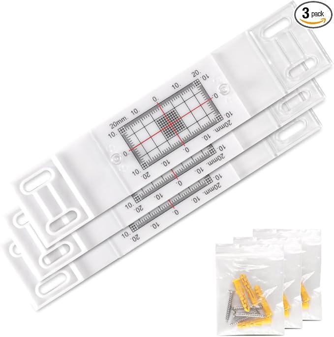 Crack Gauge Monitor， Crack Monitor with Updated Two Fixed adapter | Crack Measure and Record Instrument for Monitoring Wall Deformation and Crack (Pack of 3)