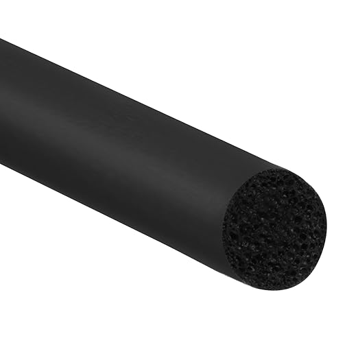PATIKIL 13/64 Inch x 65.6 Feet Backer Rod, Foam Rope Caulk Crack Joint Filler Roll Seal Weather Strip for Home Construction, Black