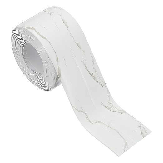 PATIKIL Caulk Tape Waterproof Self Adhesive, PVC Toilet Caulking Sealant Strip Bathtub Caulk Sealing Strip Tape for Bathroom Kitchen Countertop, Marble Pattern (1.5 Inch x 10.5 Ft)