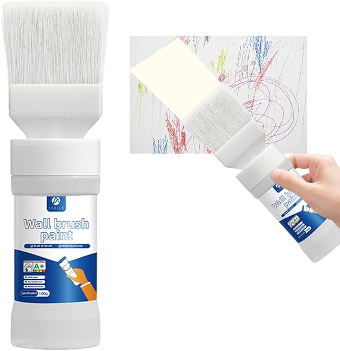 Brush Latex Paint Wall Repair Tool (180g, Pearl White) Strongly Covers Cracks and Graffiti