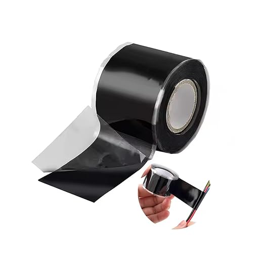 Hose Repair Tape, Self Fusing Silicone Tape 1 Inch x 10Ft, Waterproof Self Fusing Rubber Tapes Rescue Tape Silicone Rubber Self Fusing Tape for Pipe Leaks Emergency Repair