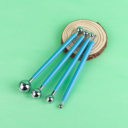 Concrete Countertop Caulking Tool Metal Ball Tile Caulk Finishing Tool Double Steel Pressed Ball Tile Grout Repairing Stick 8 Pack