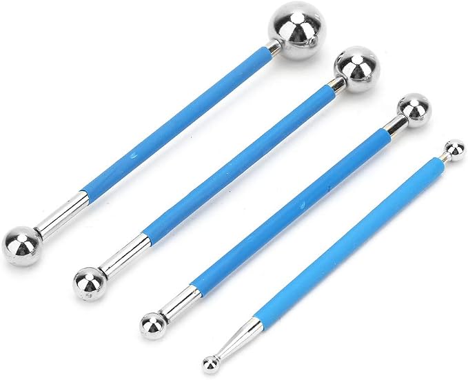 4Pcs Caulk Finishing Tool, Double Steel Caulk Smoothing Tool, 8 Different Sizes Caulking Tools Finishing, Exquisite Caulking Grout Applicator Tools for Ceramic Floor Decor