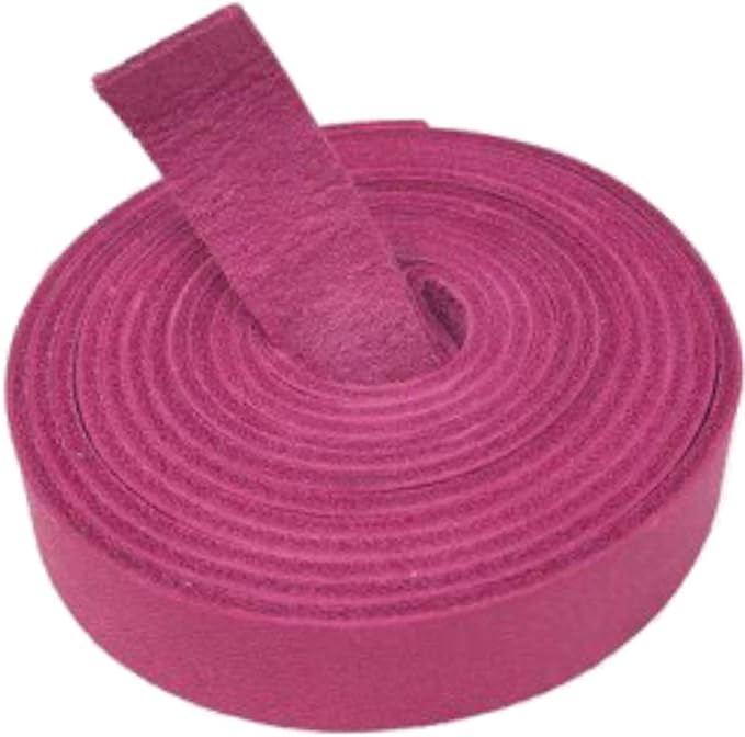 Leather Strap for Crafts & Jewelry | 72 Long × 5/8" Wide × 1/16" Thick (4-5oz) | Genuine Leather Strips for Crafts, Projects or Repairs - Pink | 2-Pack