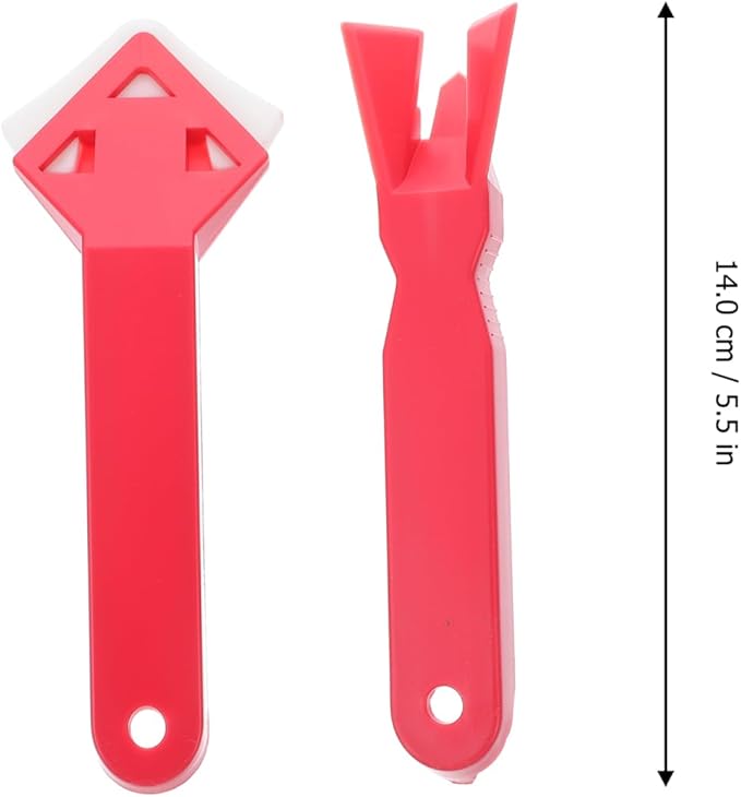 UPKOCH 4 Sets Silicone Caulk Finishing Tool Kit Grout Scraper and Sealant Smoothing Scraper for Bathroom Kitchen Tile Joint Repair 5.51X1.96X0.39In