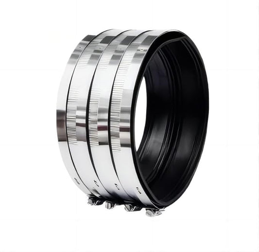 Flexible pipe Coupling with Stainless Steel Clamps.Pipe Connector for PVC and Metal Pipes (5inch/133mm-137mm)