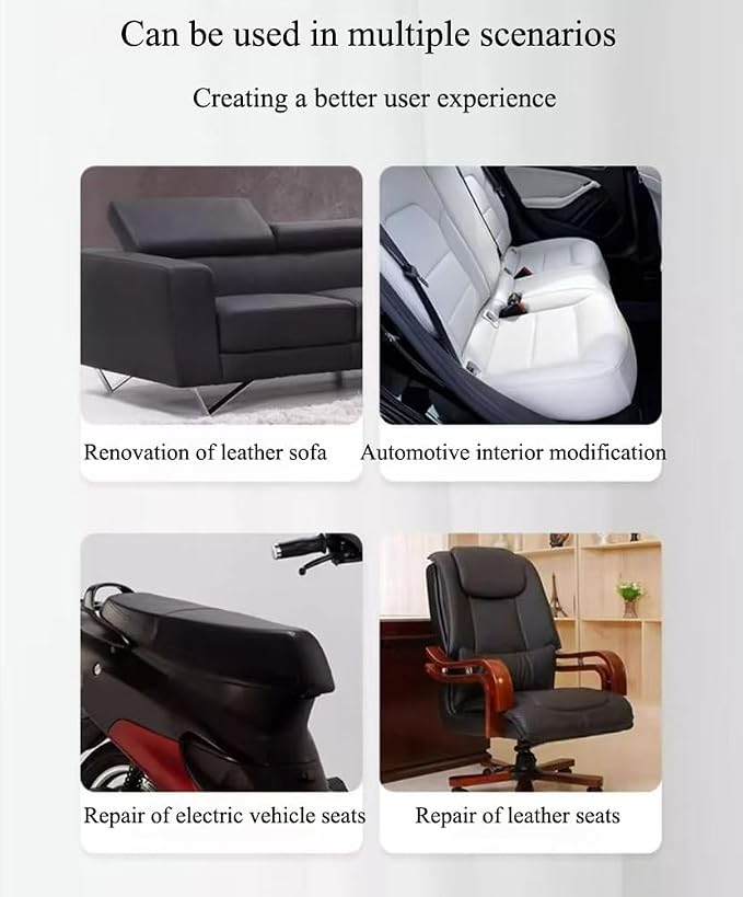 Leather Repair Patch Tape Kit,Self Adhesive Leather Repair Kit for Furniture,Vinyl Repair Kit for Couch,Sofa,Car Seats,Office Chair Luggage (Dark Brown,16.93"×78.74")