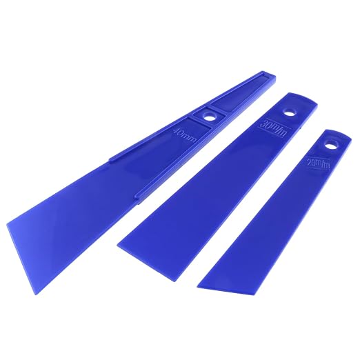 Glue Spreader LUORNG 6IN1 Plastic Glue Smear Sticks Applicator Leather Scraping Spreaders 3 Sizes (20mm, 30mm, 40mm) x 2 Colors (White, Blue)