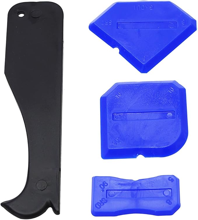 Silicone Caulking Tool Kit, 3-in-1: Grout Sealant Remover,Finishing Scraper Tools - Easy Caulk Removal Sealing Smoothing For Bathtub Toilet Bathroom Shower Corner Tiles Joint Floor Sink
